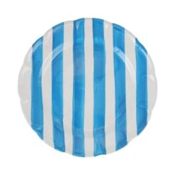 Amalfitana Aqua Stripe Dinner Plate