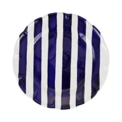 Amalfitana Cobalt Stripe Dinner Plate