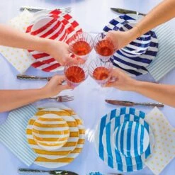 Amalfitana Red Stripe Salad Plate 7 Amalfitana Red Stripe Salad Plate -Famous Cutlery Store AMA 4101R 4 1800x1800