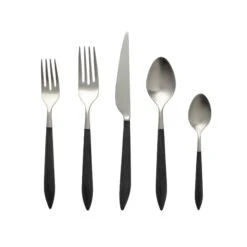 Ares Argento & Black Five-Piece Place Setting