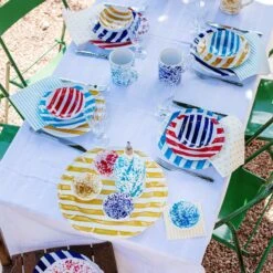 Amalfitana Aqua Stripe Dinner Plate -Famous Cutlery Store Amalfitana Multi Decide 70ce22ab 5510 412e 9239 74f167c2c576 1800x1800