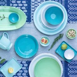 Cucina Fresca Turquoise Salad Plate -Famous Cutlery Store CUF 2601TQ 4 1800x1800