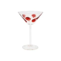 Drop Red Martini Glass