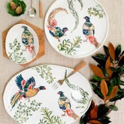Fauna Pheasants Handled Round Tray -Famous Cutlery Store FAU 9722 LSALT 2 1800x1800