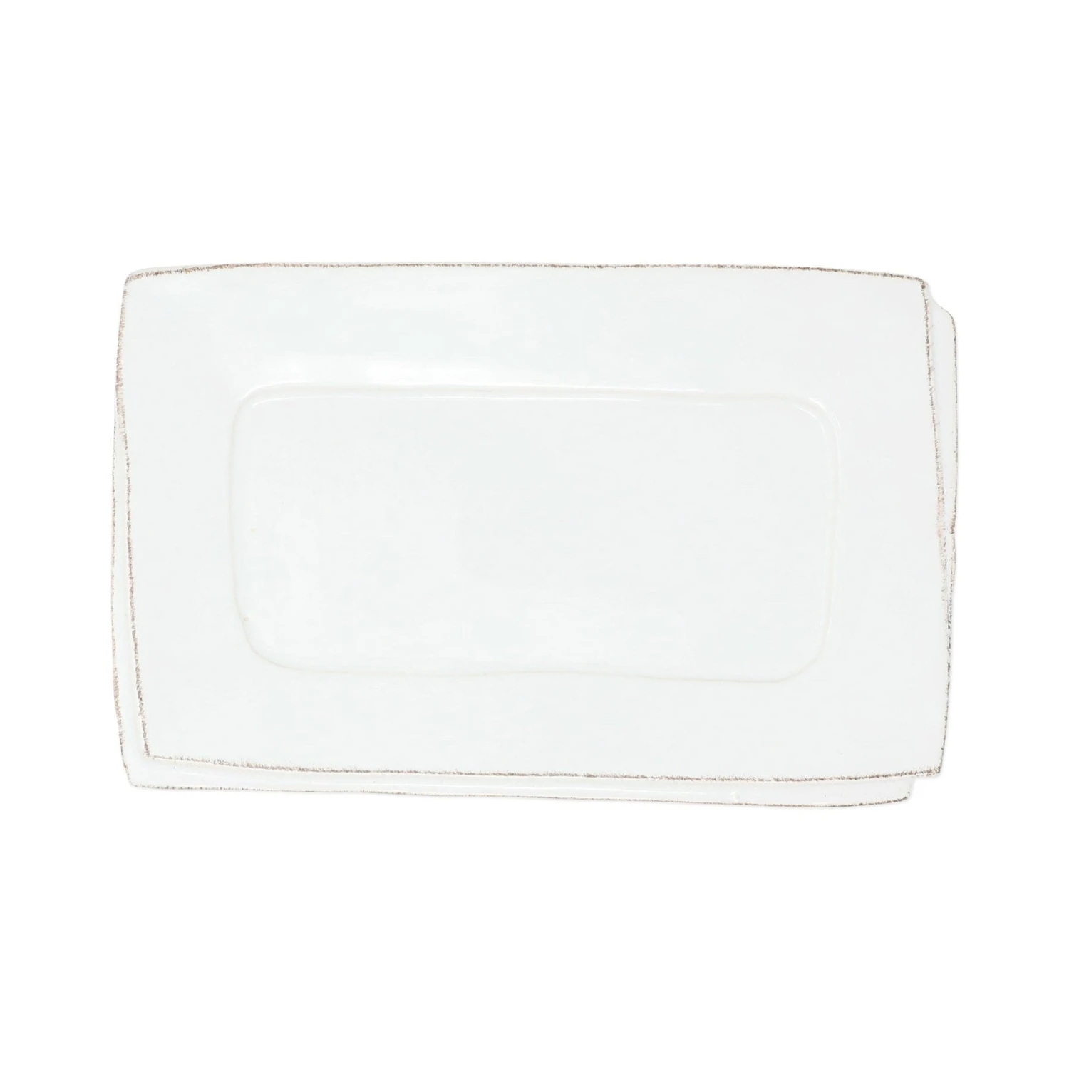 Lastra White Small Rectangular Tray 1 Lastra White Small Rectangular Tray