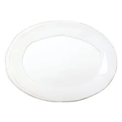Lastra White Small Oval Platter