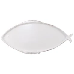 Melamine Lastra Fish White Large Oval Platter