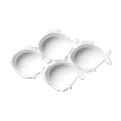 Melamine Lastra Fish White Four-Part Server