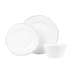 Famous Cutlery Store 35 Melamine Lastra White Three-Piece Place Setting