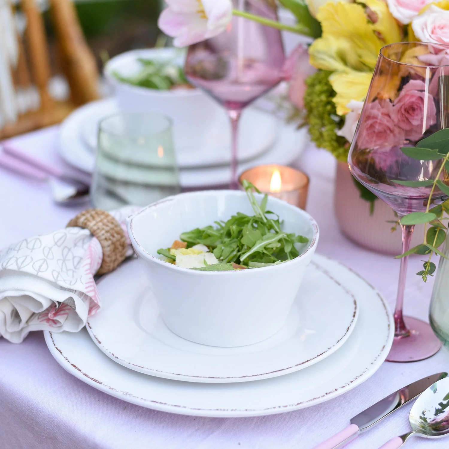 Melamine Lastra White Stacking Cereal Bowl 2 Melamine Lastra White Stacking Cereal Bowl - Image 2