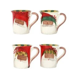 Old St. Nick Multicultural Assorted Mugs - Set Of 4