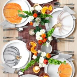 Pumpkins Salad Plate - White Medium Pumpkin -Famous Cutlery Store PKN 9701C LSALT 1 1800x1800