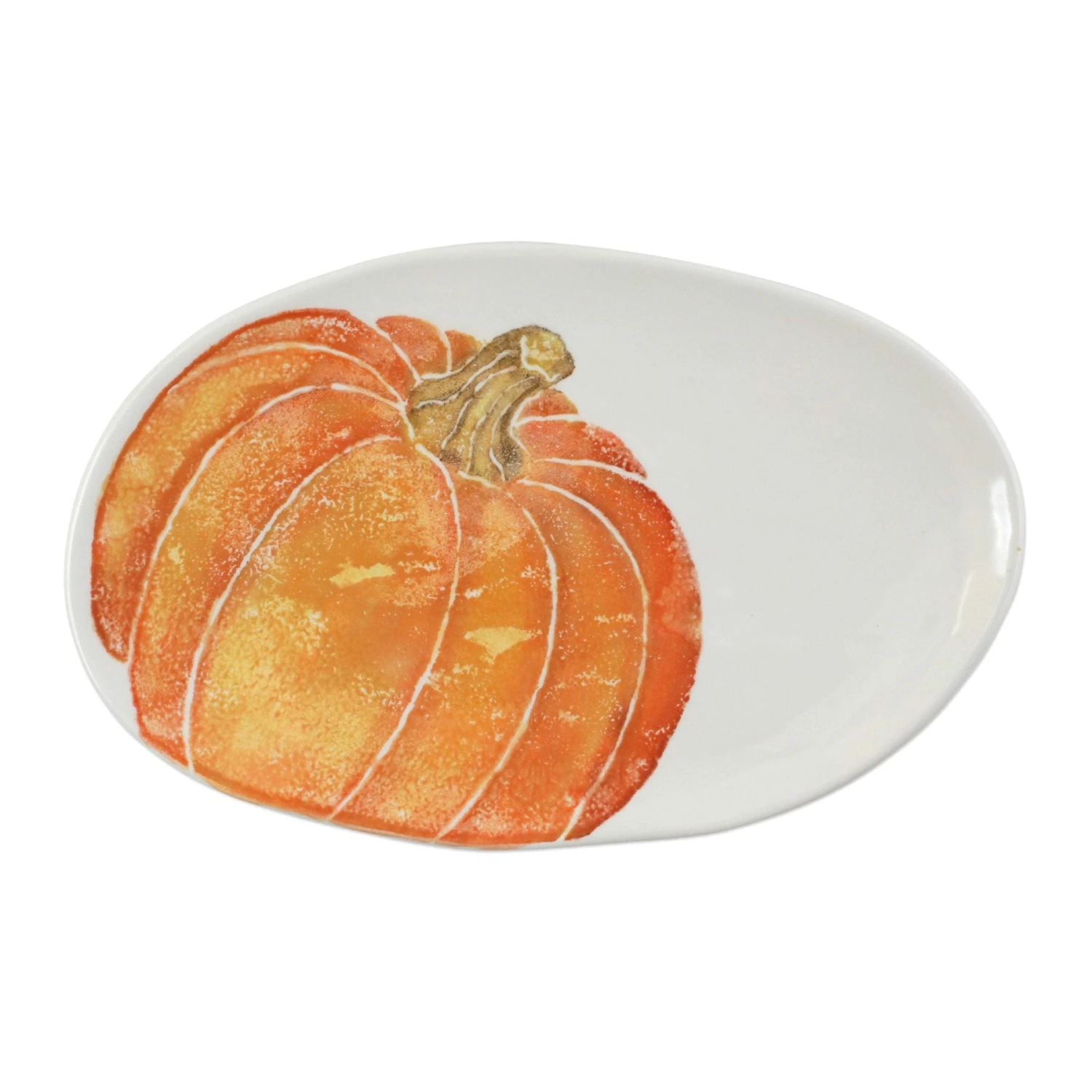 Pumpkins Small Oval Platter W/ Pumpkin 1 Pumpkins Small Oval Platter W/ Pumpkin