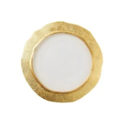 Rufolo Glass Gold Organic Salad Plate