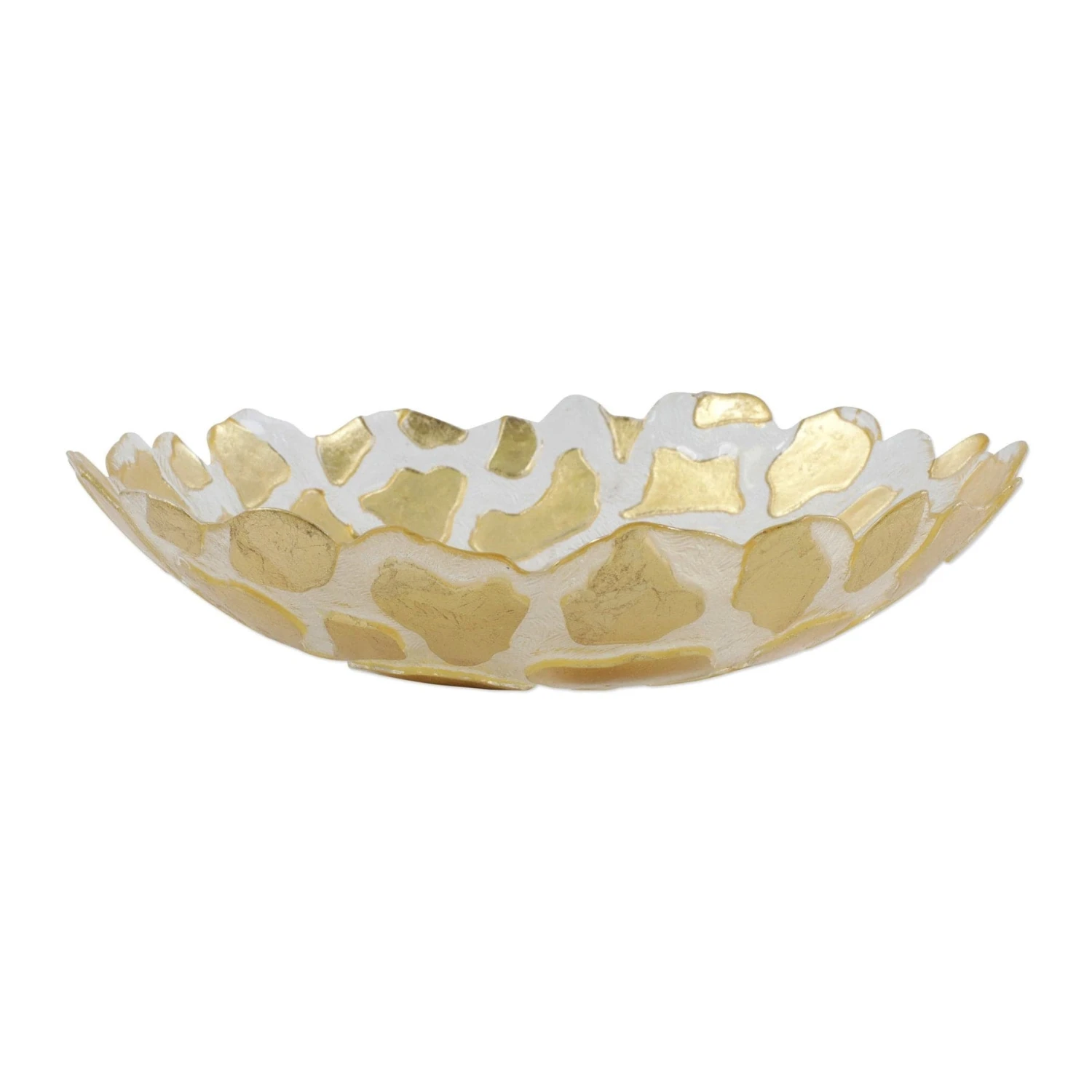 Rufolo Glass Gold Giraffe Medium Shallow Bowl 1 Rufolo Glass Gold Giraffe Medium Shallow Bowl