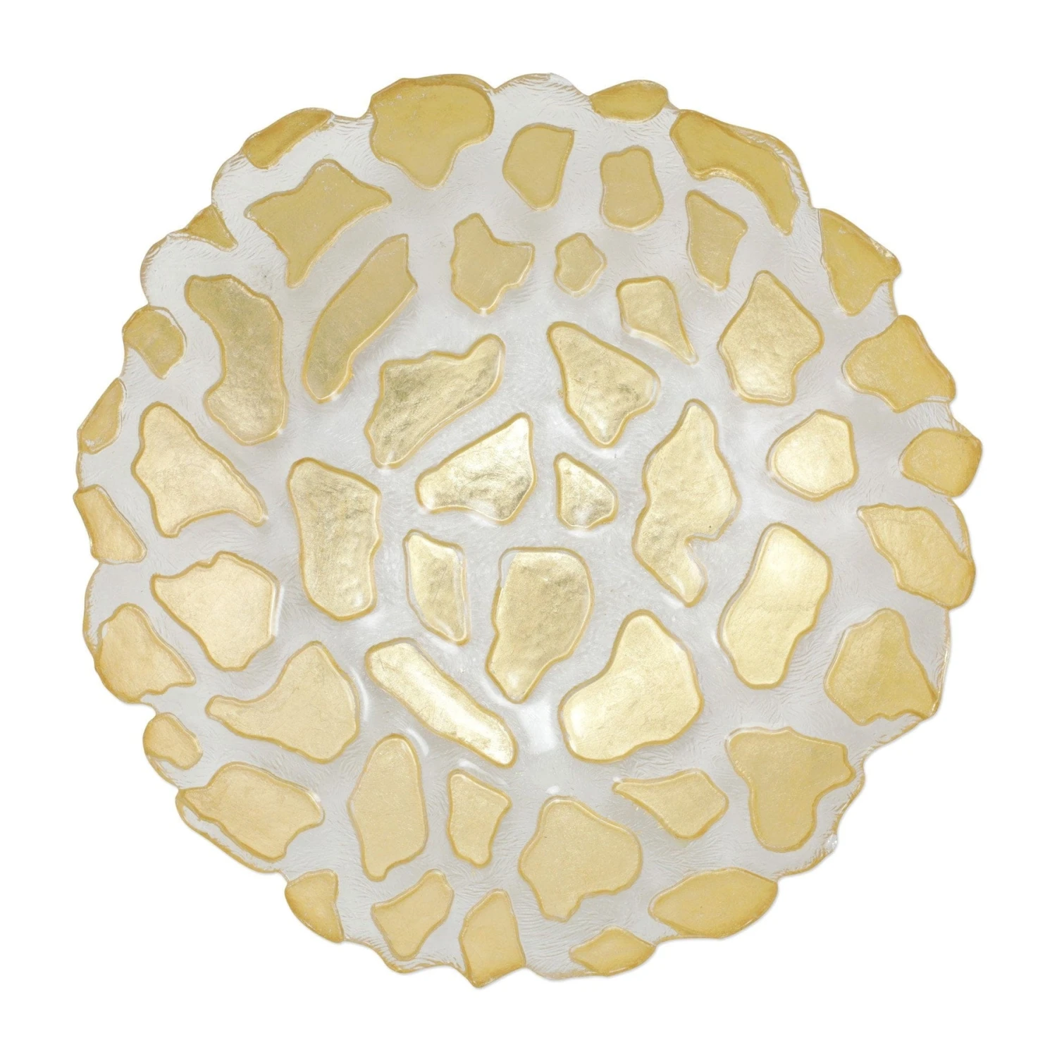 Rufolo Glass Gold Giraffe Medium Shallow Bowl 2 Rufolo Glass Gold Giraffe Medium Shallow Bowl - Image 2