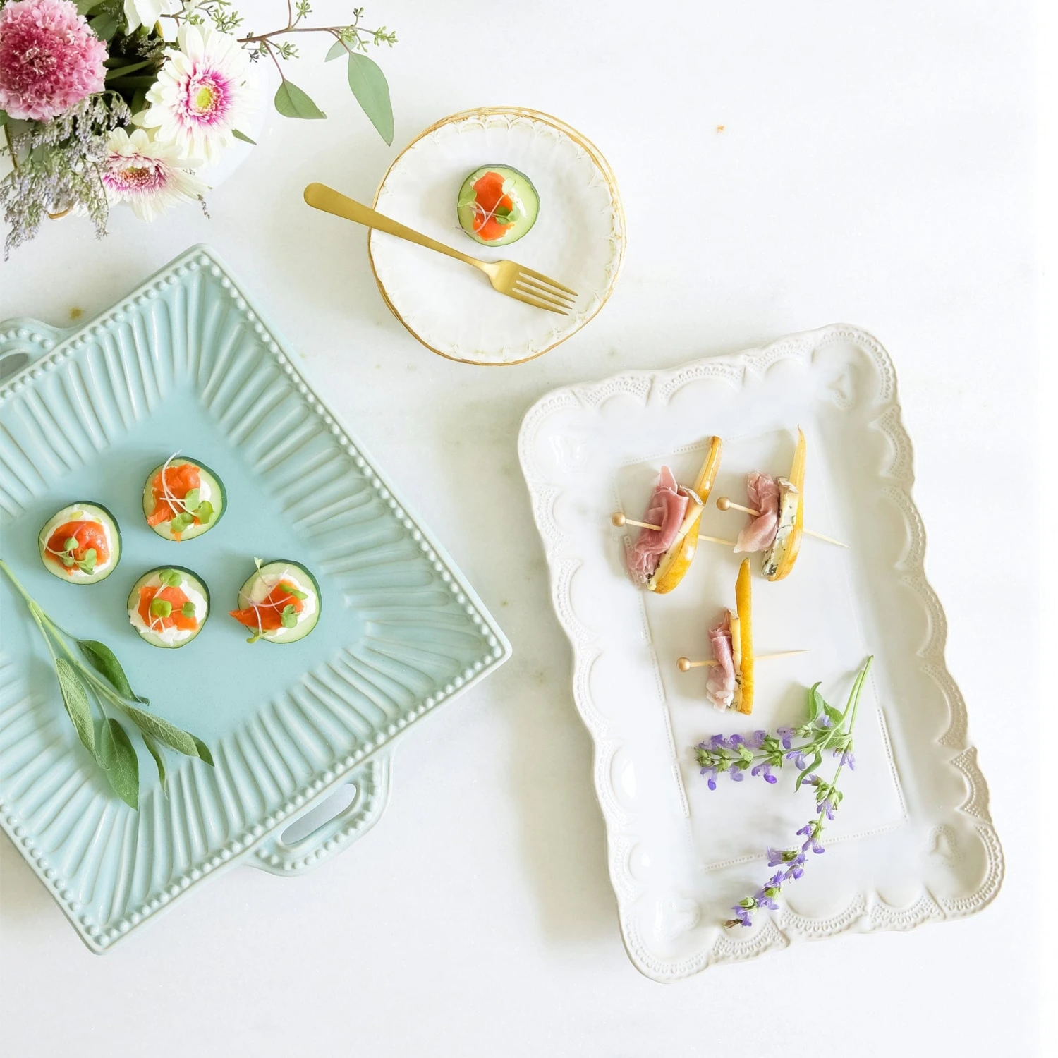 Incanto Stone Lace Small Rectangular Platter 5 Incanto Stone Lace Small Rectangular Platter - Image 5