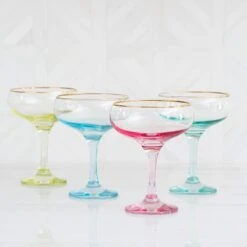 Rainbow Assorted Coupe Champagne Glasses - Set Of 4 -Famous Cutlery Store VBOW 52151 2100 web5 1800x1800