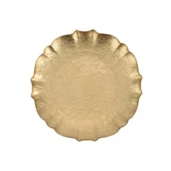 Baroque Glass Gold Salad Plate