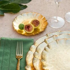 Baroque Glass Gold Cocktail Plate -Famous Cutlery Store VPAS 5219G 3 1800x1800