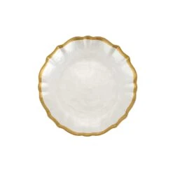 Baroque Glass White Cocktail Plate