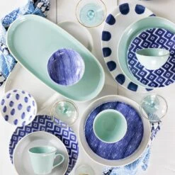 Santorini Stripe Salad Plate -Famous Cutlery Store VSAN 003001D 4 1800x1800