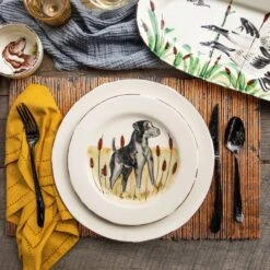 Wildlife Black Hunting Dog Salad Plate -Famous Cutlery Store WDL 7801BL 3 1800x1800
